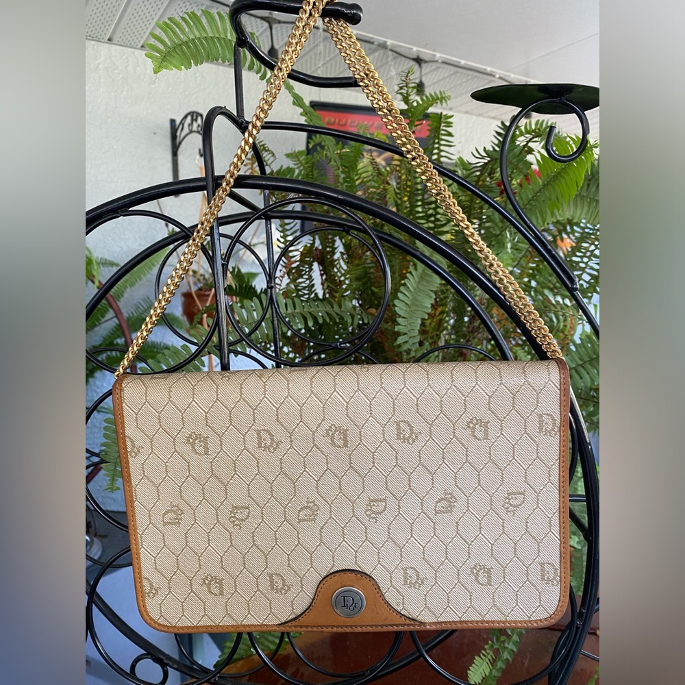 DIOR Honeycomb Chain Crossbody Crossbody Bag